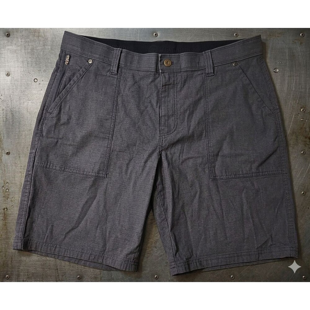 Weatherproof Men’s Ripstop Shorts Size 36 Gray Utility Cargo Lightweight Outdoor